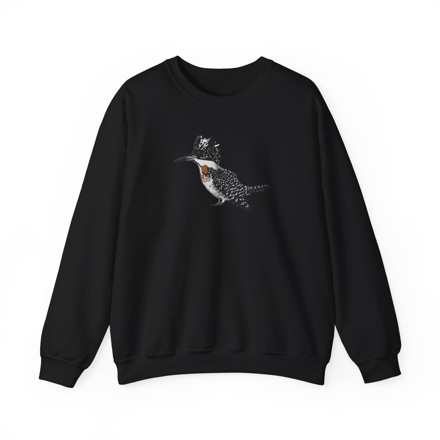 Crested Kingfisher Bird Watcher Biologist Crewneck Sweatshirt