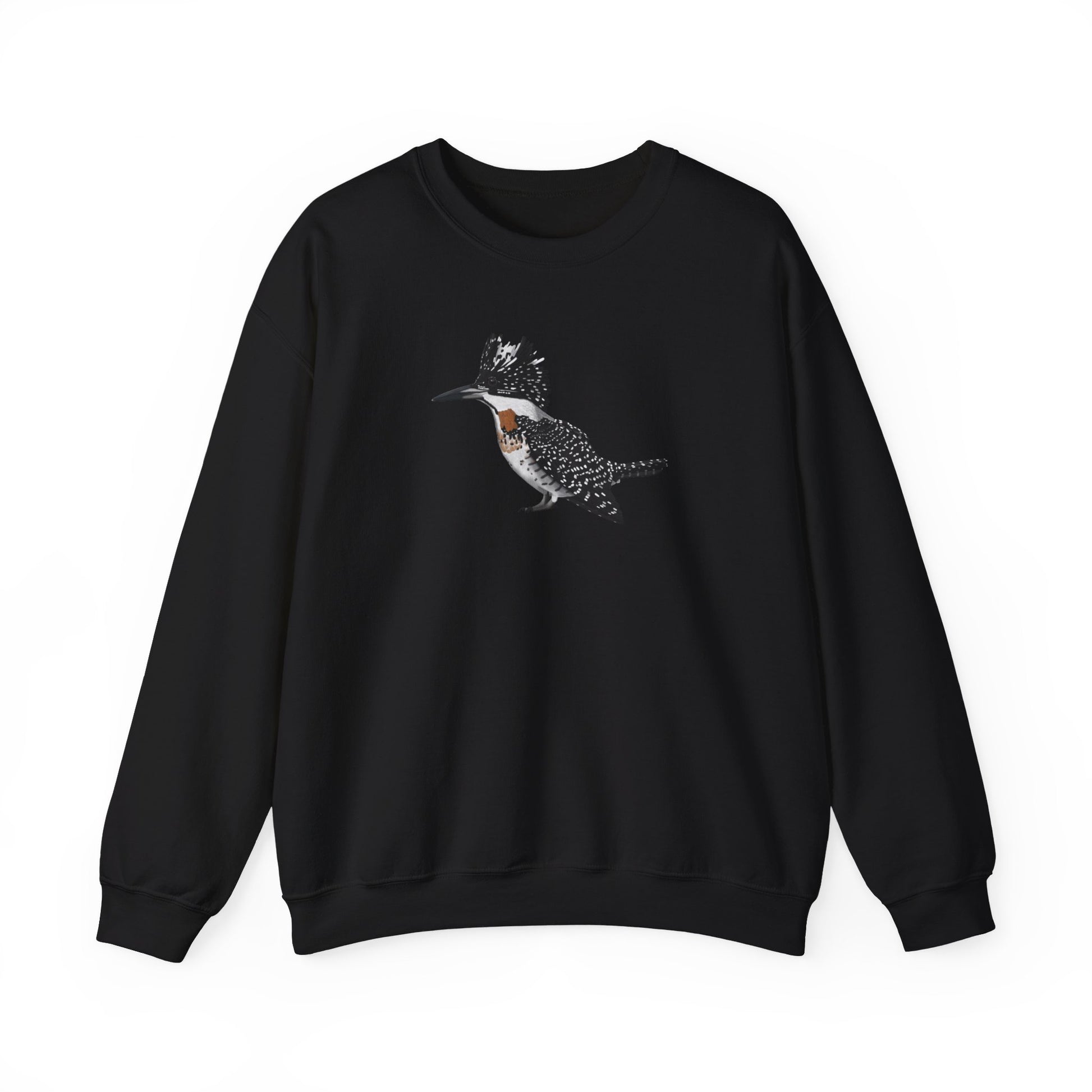 Crested Kingfisher Bird Watcher Biologist Crewneck Sweatshirt