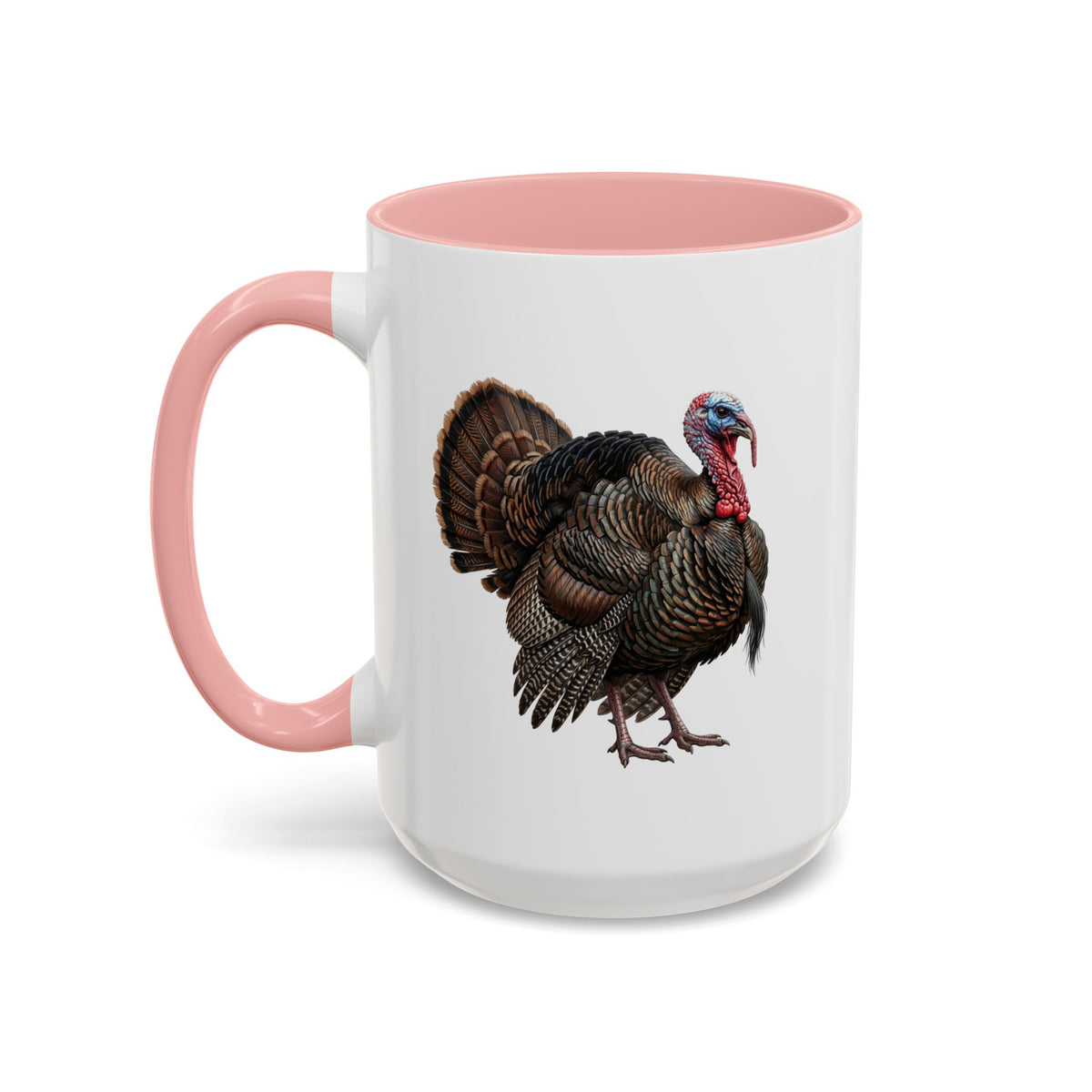 Thanksgiving Turkey Two-Tone Mug | Wild Turkey Bird Art Coffee Cup | Fall Gift