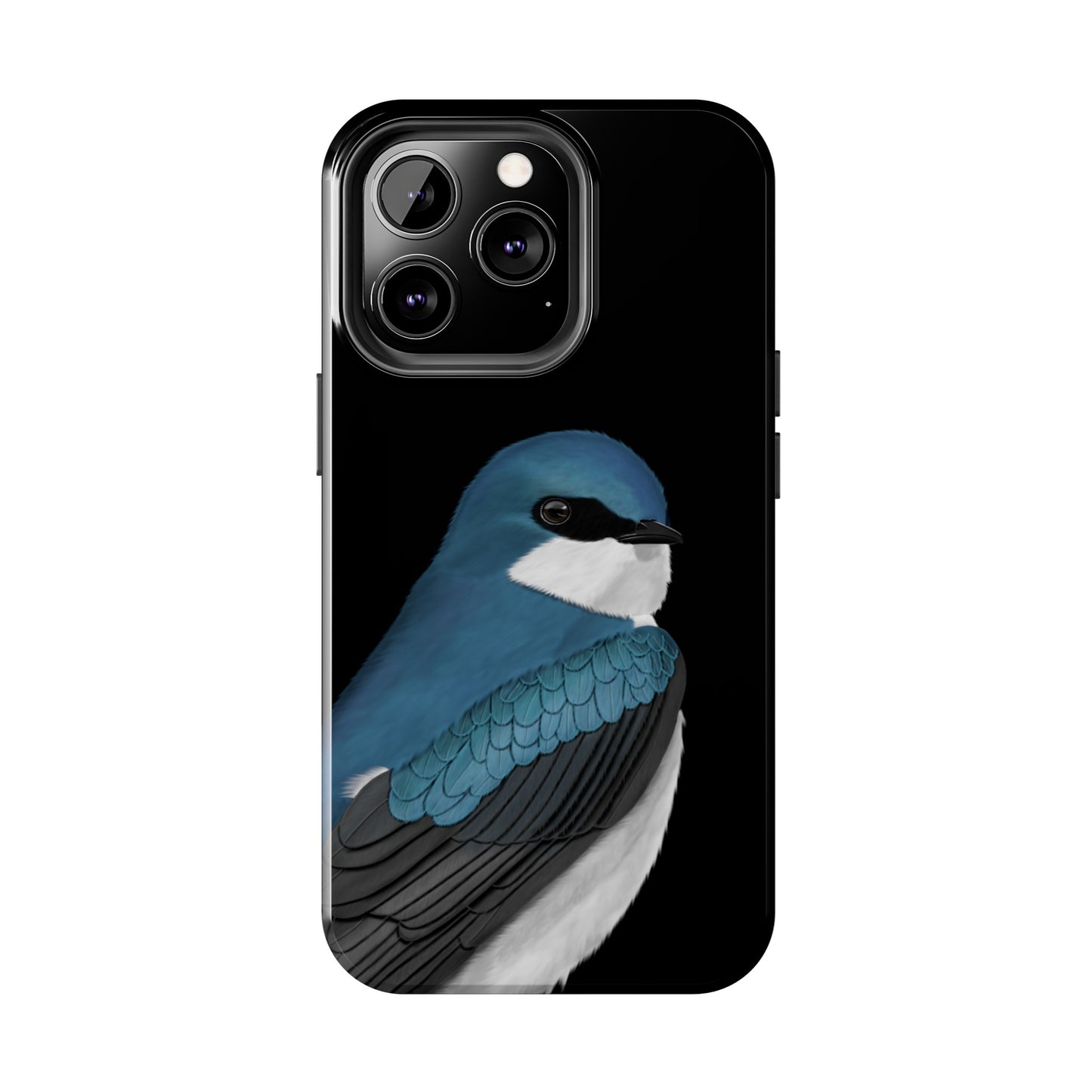 Tree Swallow Bird Art Tough Phone Case Black