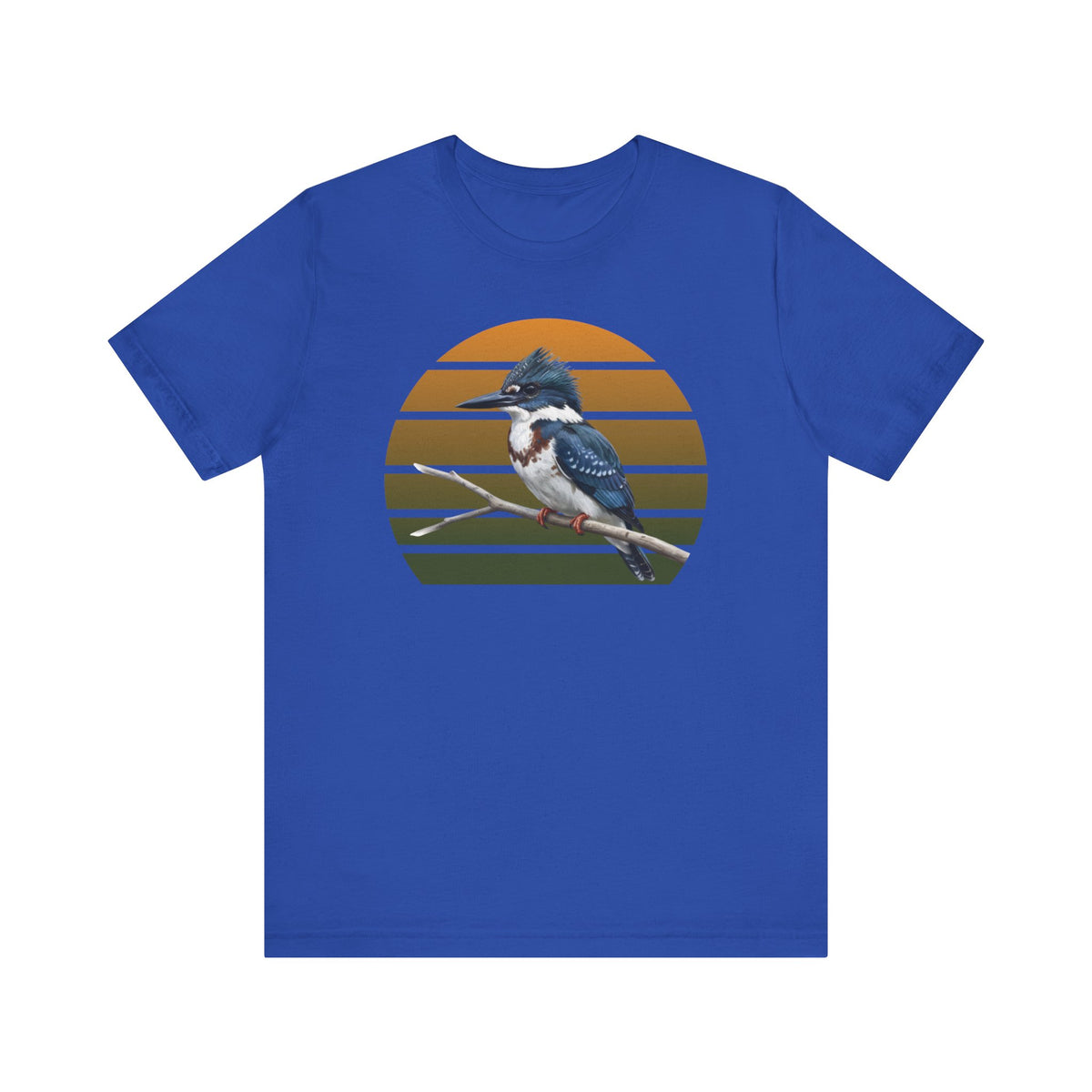 Belted Kingfisher Premium T-Shirt | Unique Birdwatcher & Birder Gift by jz.birds
