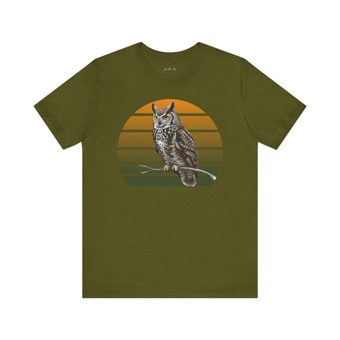 Great Horned Owl T-Shirt | Bird Lover & Birder Retail Fit Apparel | Unisex Wildlife Raptor Tee