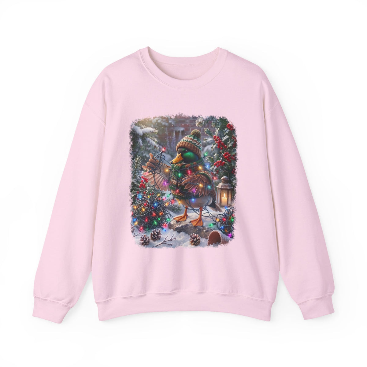 Mallard Duck Christmas Sweatshirt – Tangled Lights Winter Crewneck