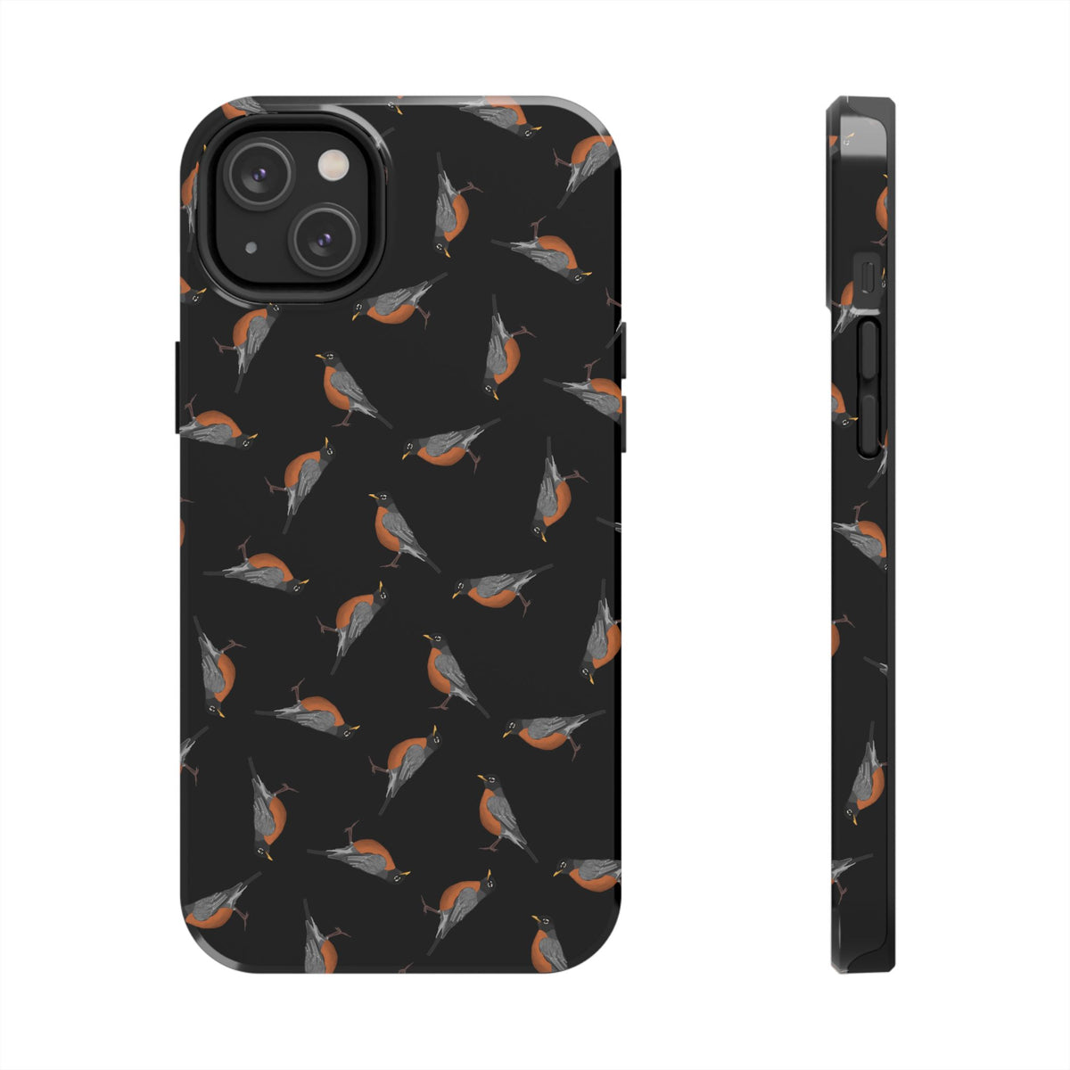 American Robin iPhone Case Black – Premium Tough Phone Cover for Bird Lovers