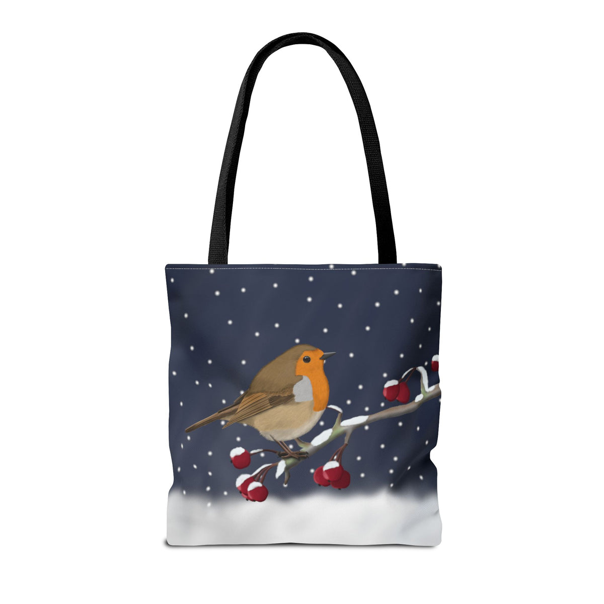 Rotkehlchen Tragetasche mit Accessories Hintergrund