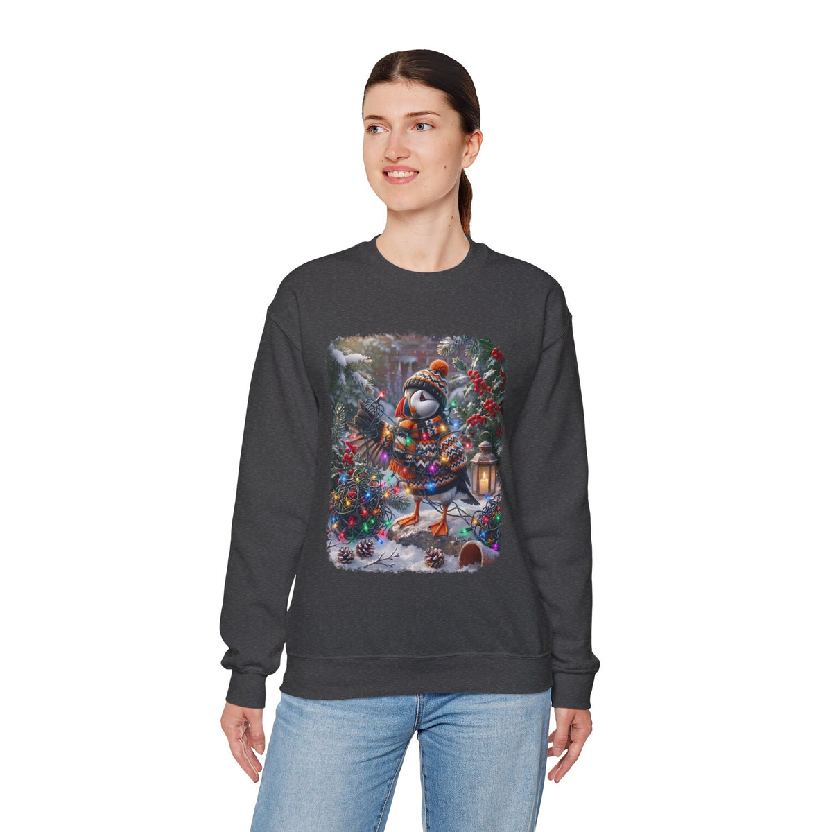 Puffin Christmas Sweatshirt – Tangled Lights Winter Crewneck