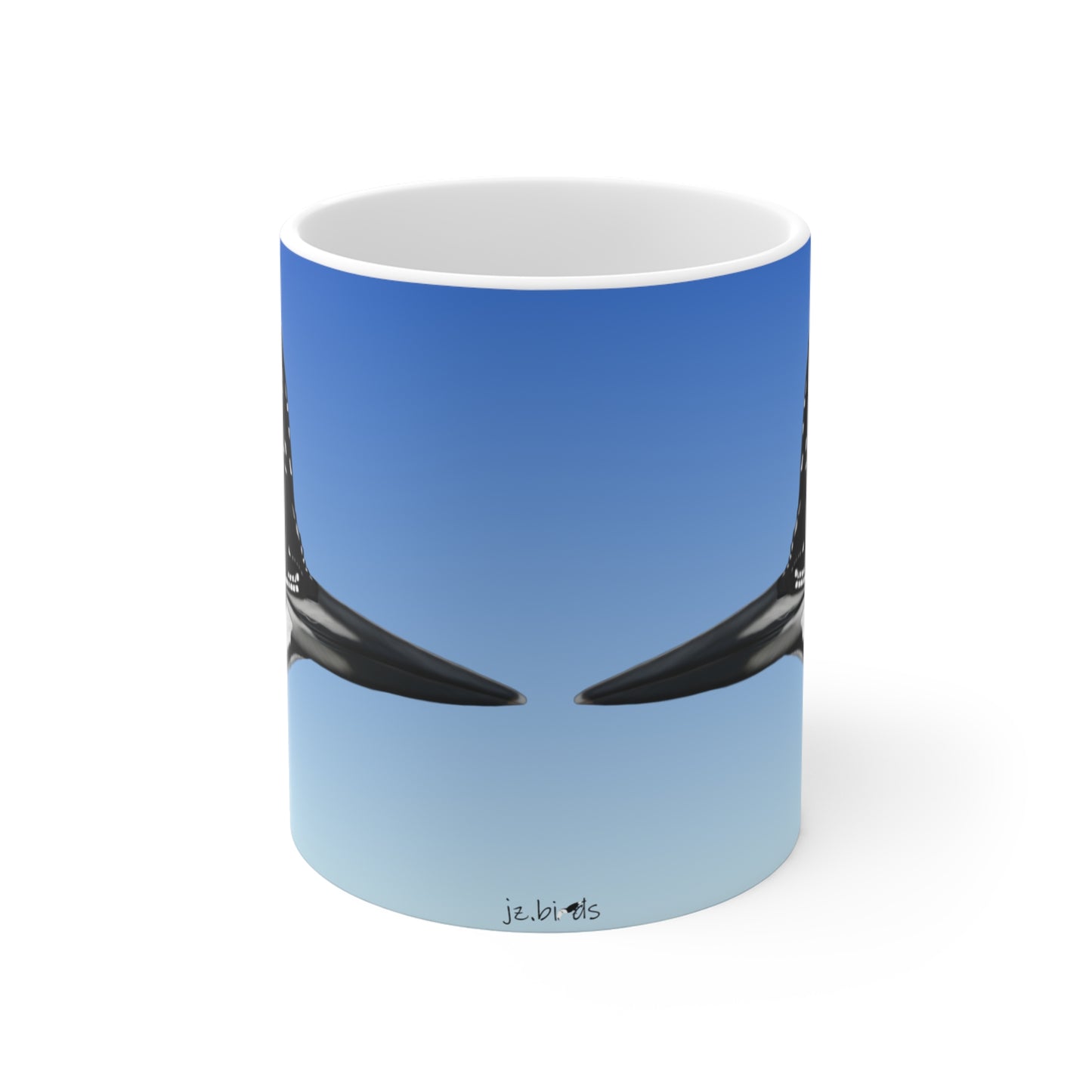 Crested Kingfisher Bird Ceramic Mug 11oz - jz.birds