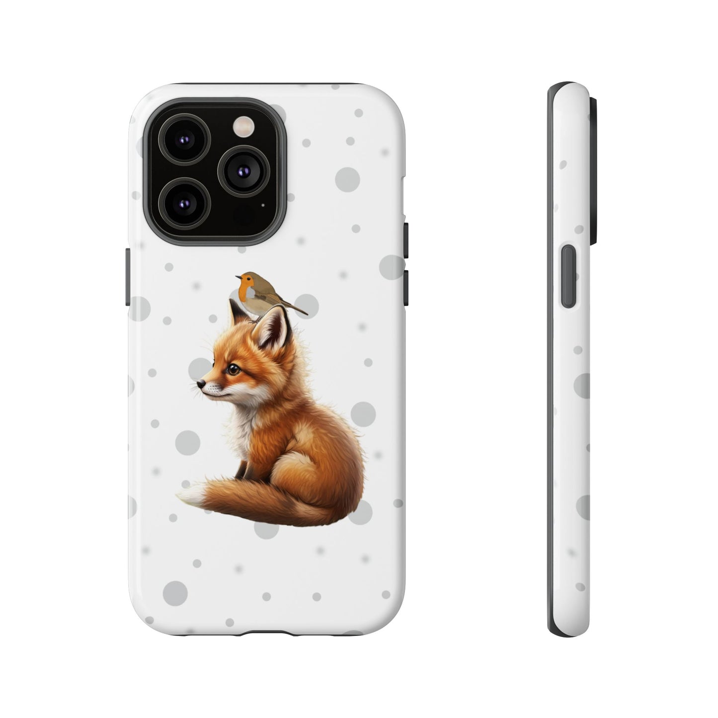 Rotkehlchen mit Fuchs iPhone & Google Pixel Tiermotiv Handyhülle - Tierisch guter Schutz