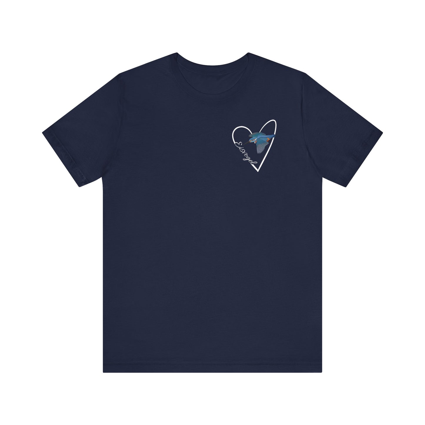 Eisvogel Vogel T-Shirt mit Herz für Vogelfreunde
