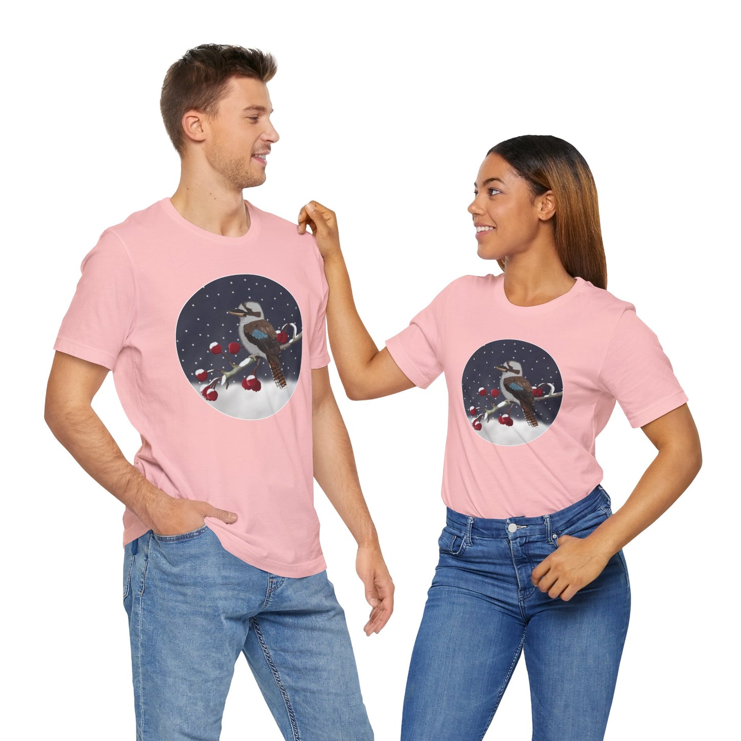 Kookaburra on a Winter Branch Birdwatcher Christmas Bird T-Shirt