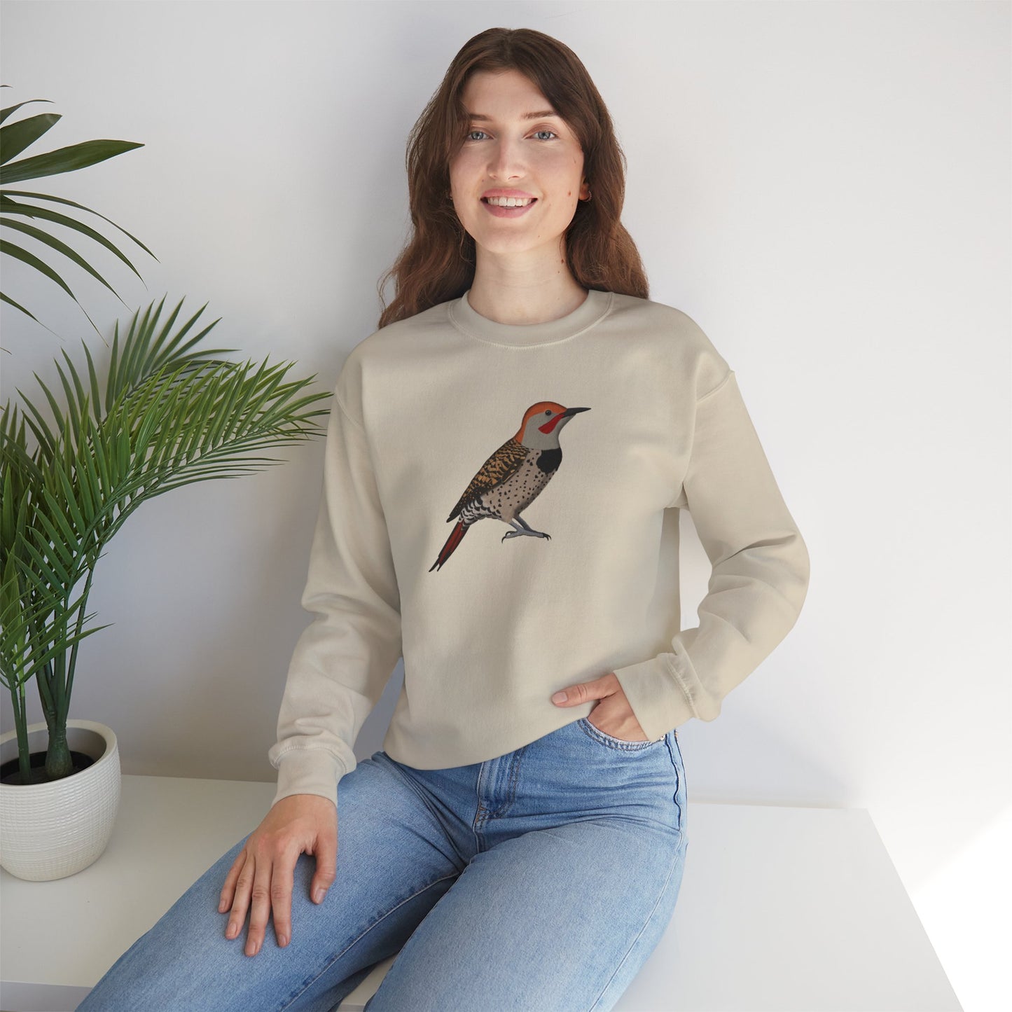 Northern Flicker Bird Watcher Biologist Crewneck Sweatshirt