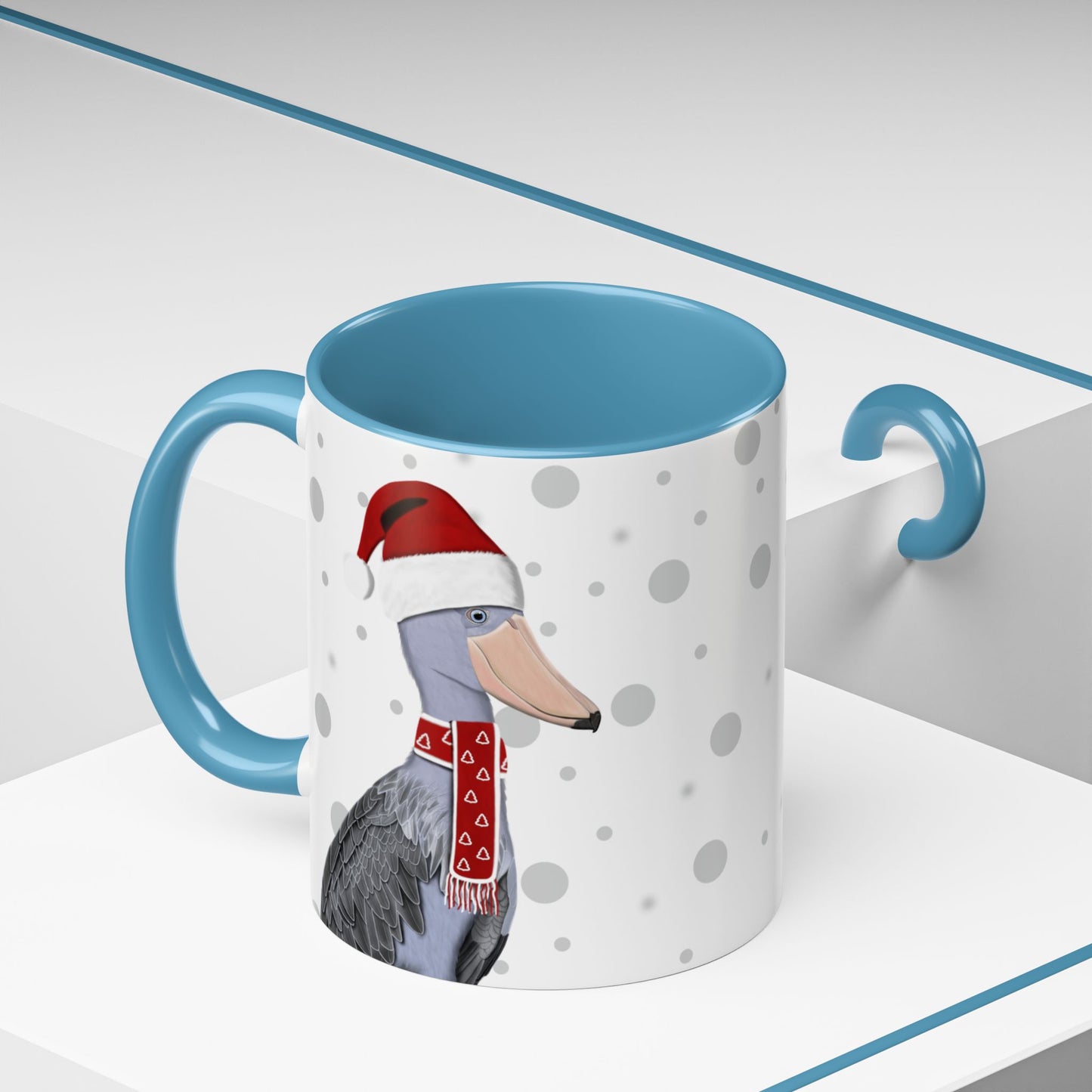 ハシビロコウのクリスマスバードコーヒーマグ