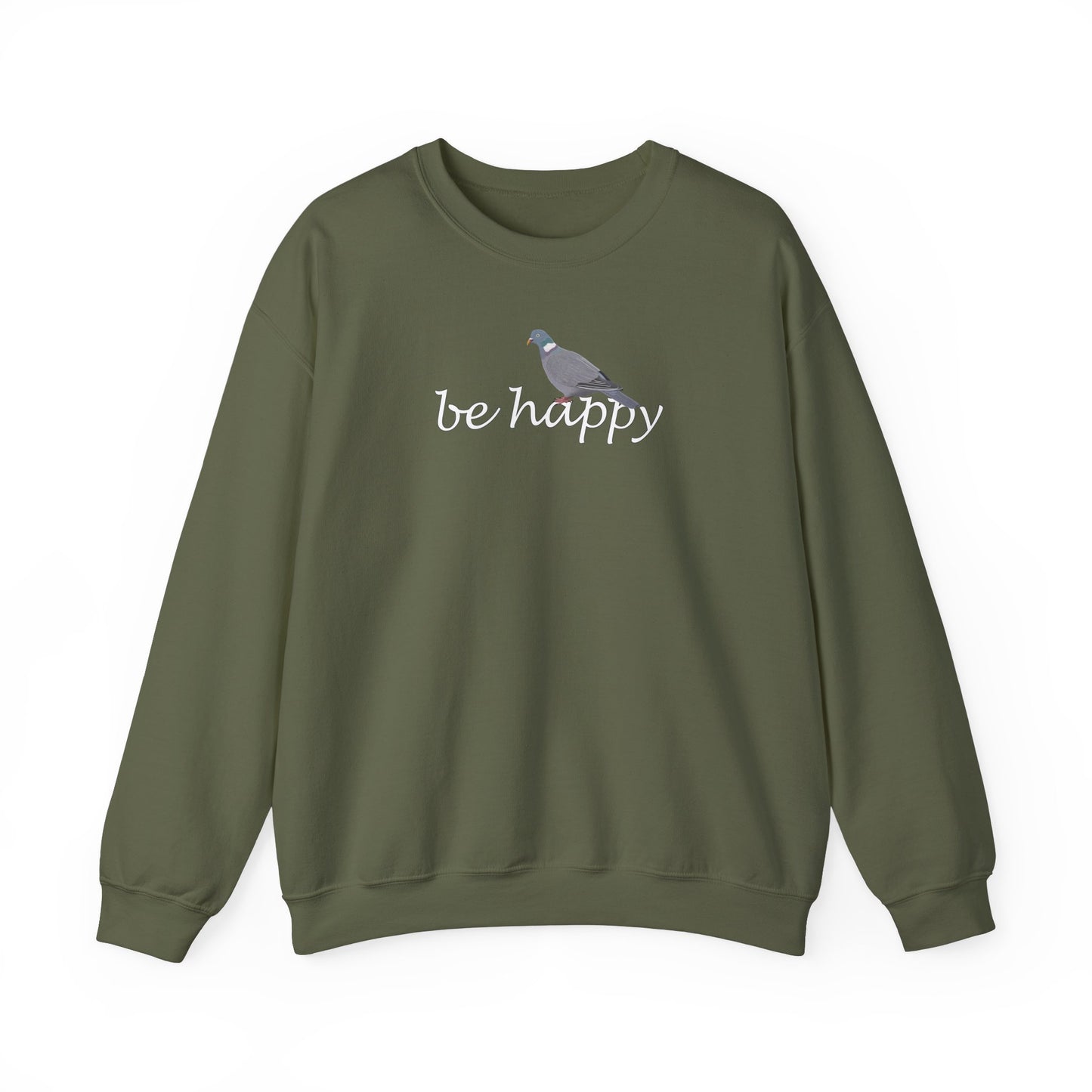Ringeltaube Be Happy Vogel Sweatshirt für Vogelbeobachter