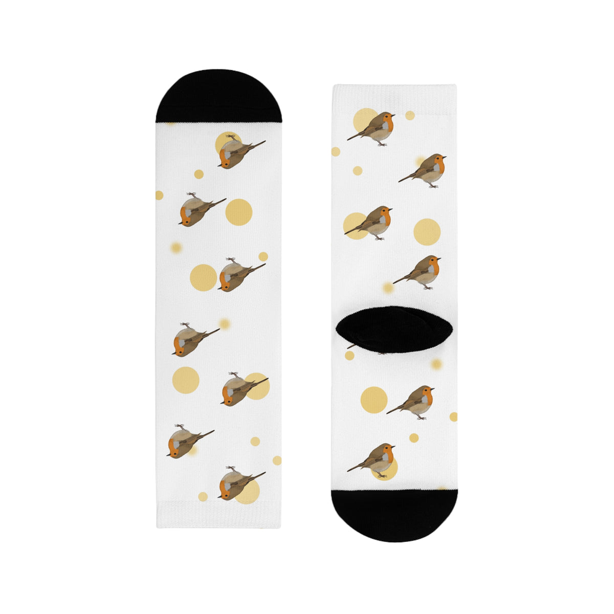 Rotkehlchen Socken mit Accessories Hintergrund