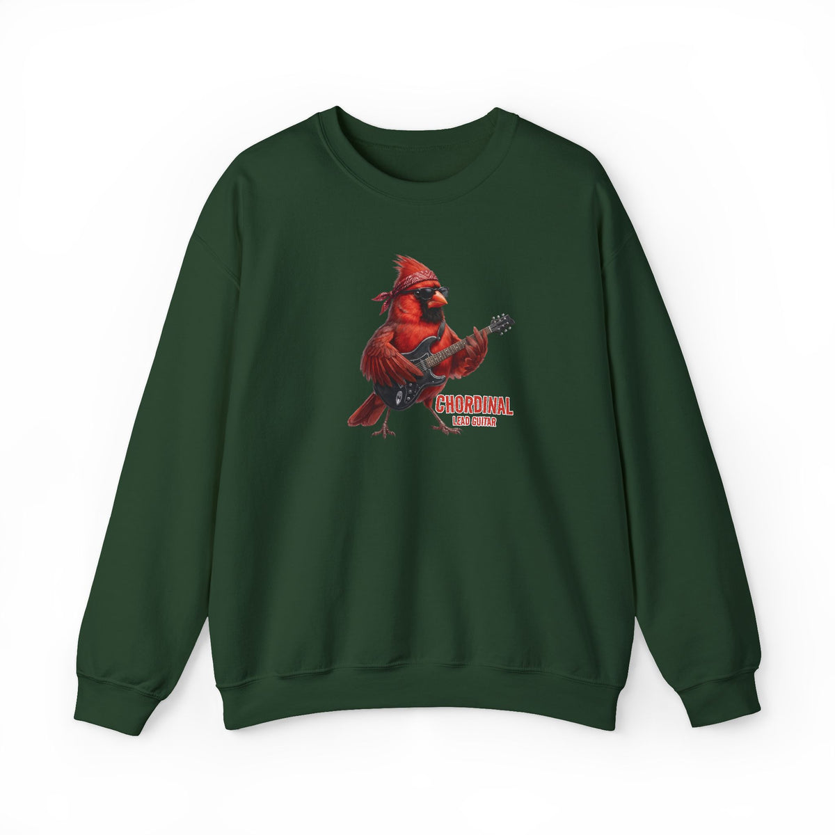 The Chordinal Lead Guitar Sweatshirt – Backyard Birds – Animal Lover Gift and Avian Enthusiast style