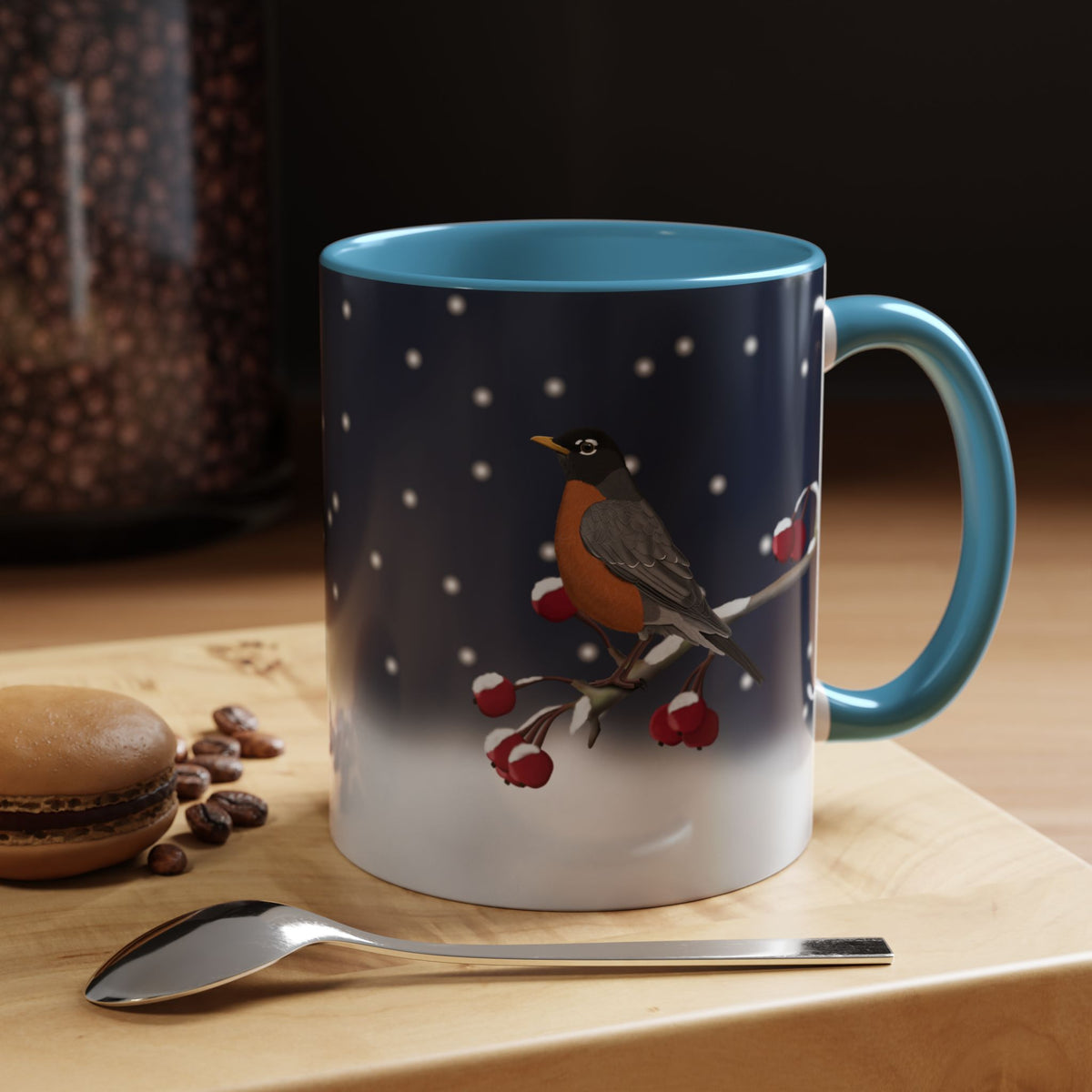 アメリカンロビンバードコーヒーマグ | 鳥好きの方への陶器製クリスマスギフト