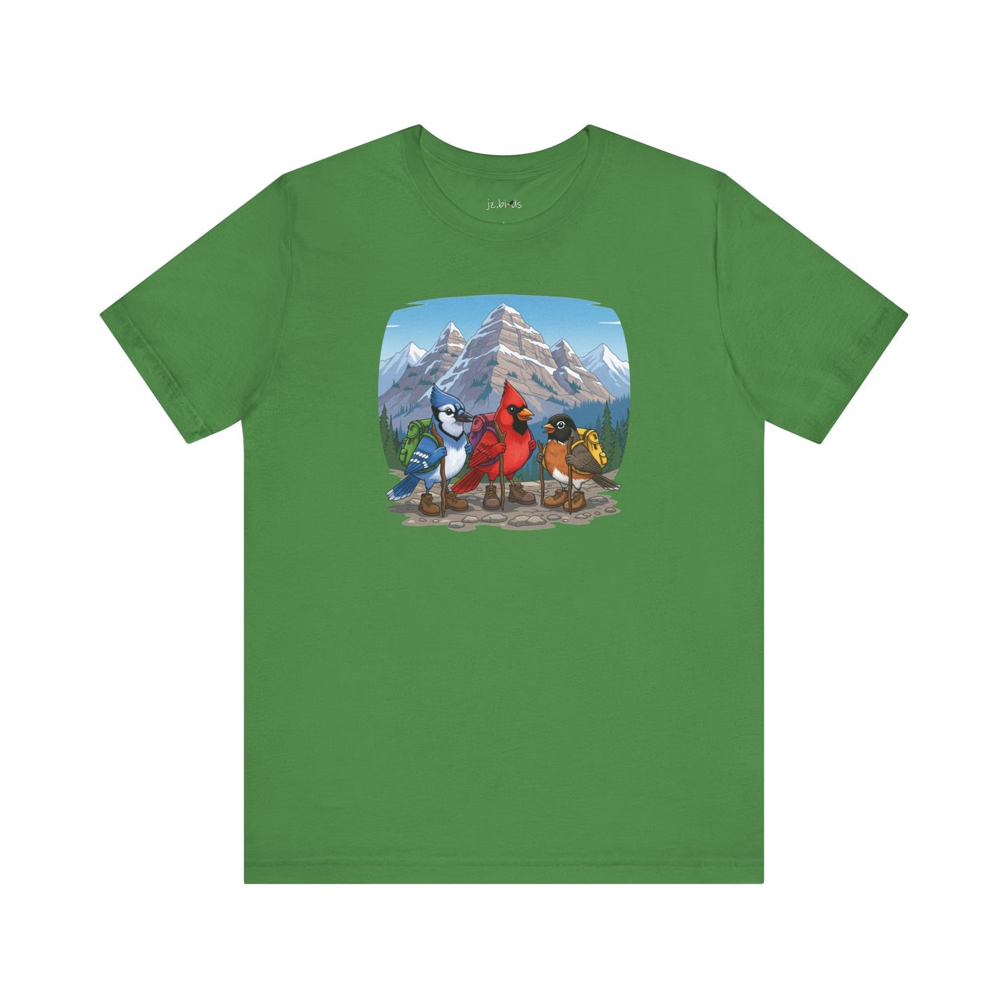 Birds Hiking T-Shirt Funny Cardinal Blue Jay Robin on a Hike Bird Watcher Bird Lover