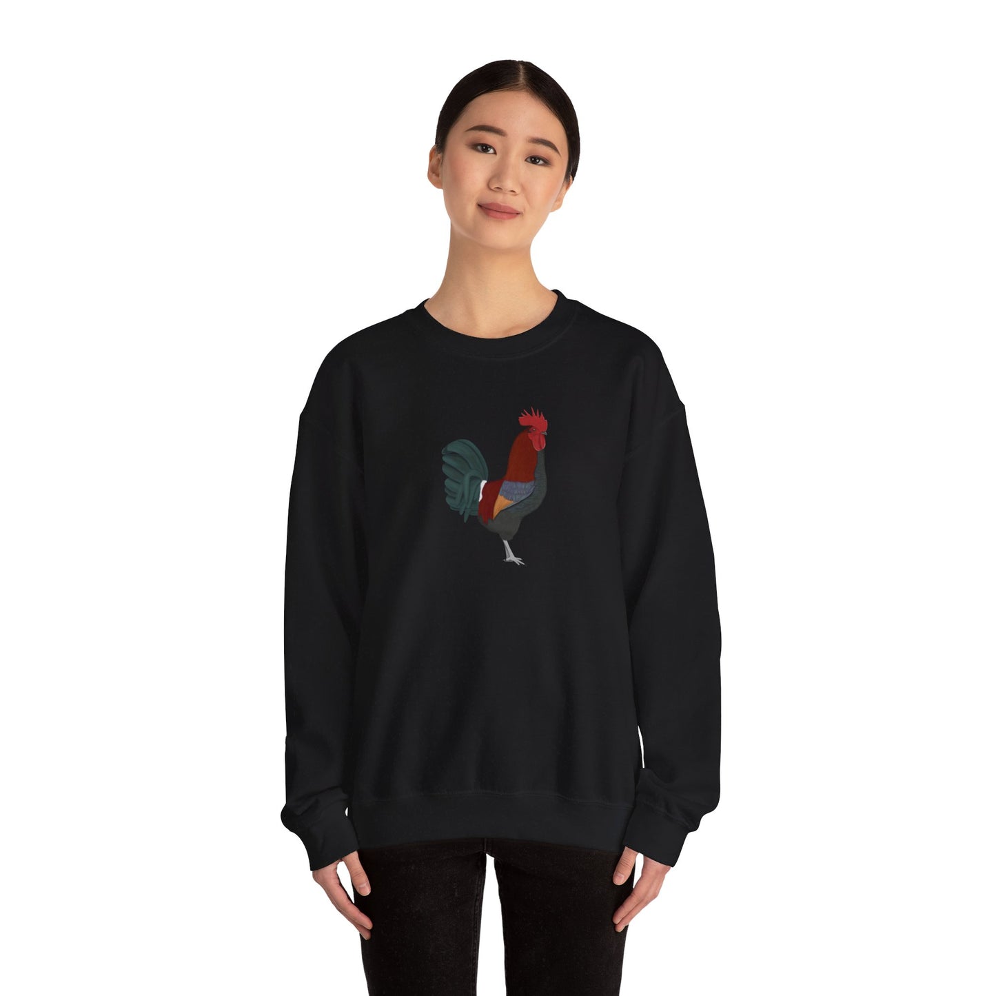 Rooster Bird Watcher Biologist Crewneck Sweatshirt