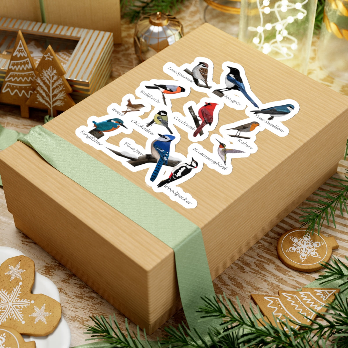 Garden Birds Blue Jay Cardinal Bullfinch Kiss-Cut Sticker - jz.birds