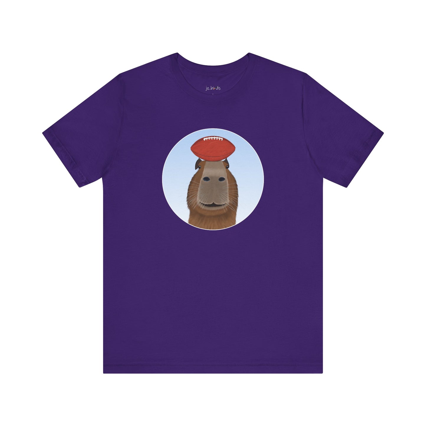 Capybara with Football Funny T-Shirt