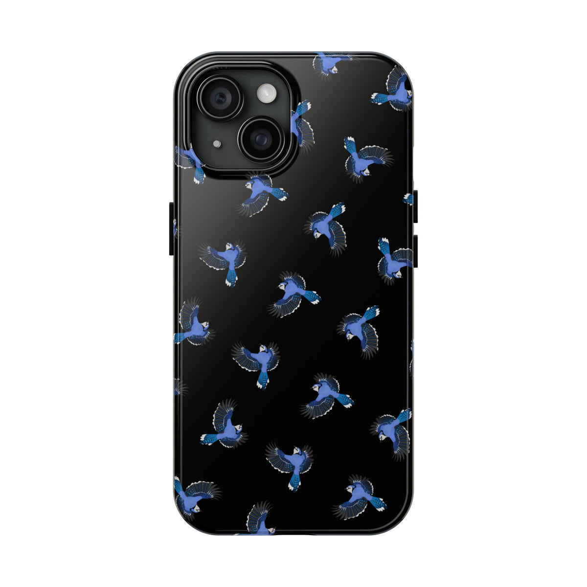 Blue Jay iPhone Case Black – Premium Tough Phone Cover for Bird Lovers