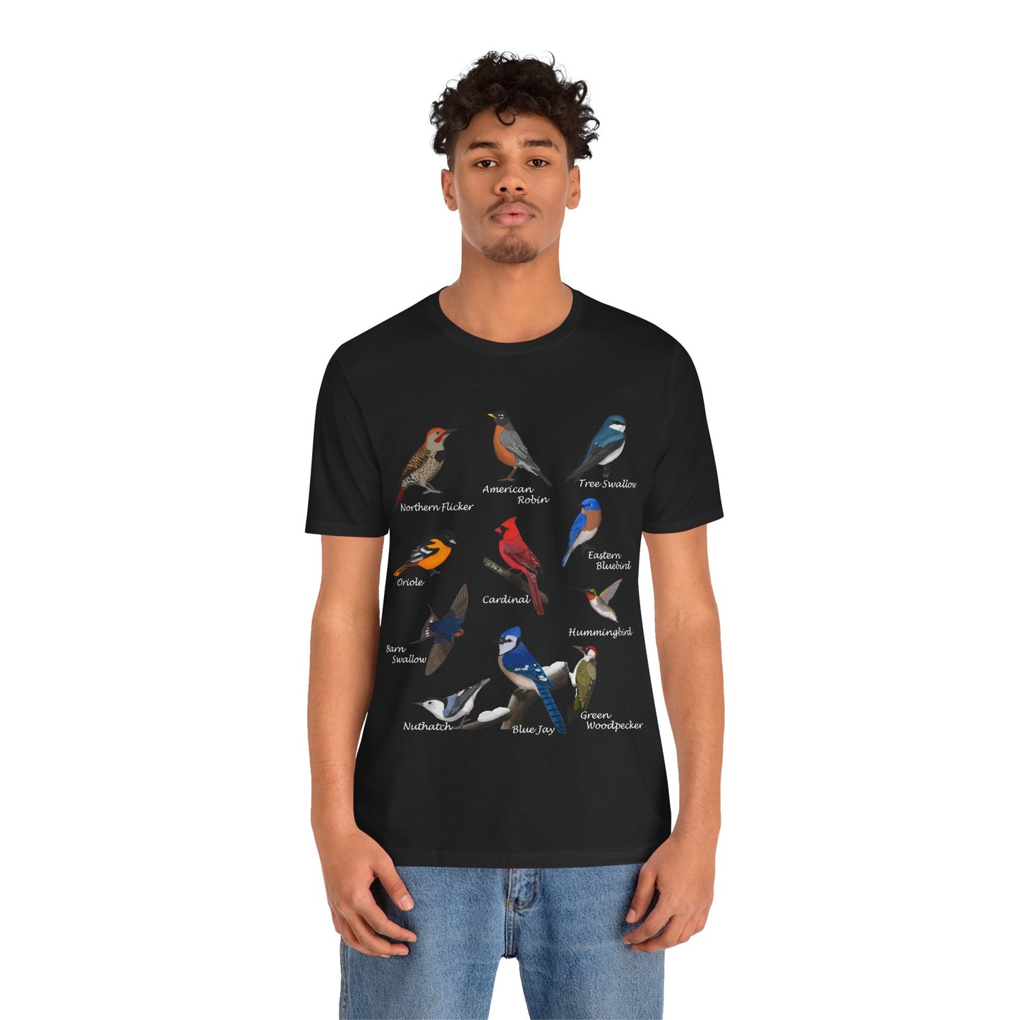 Blue Jay Cardinal Oriole Bluebird Hummingbird Bluebird Birding & Birdwatching T-Shirt