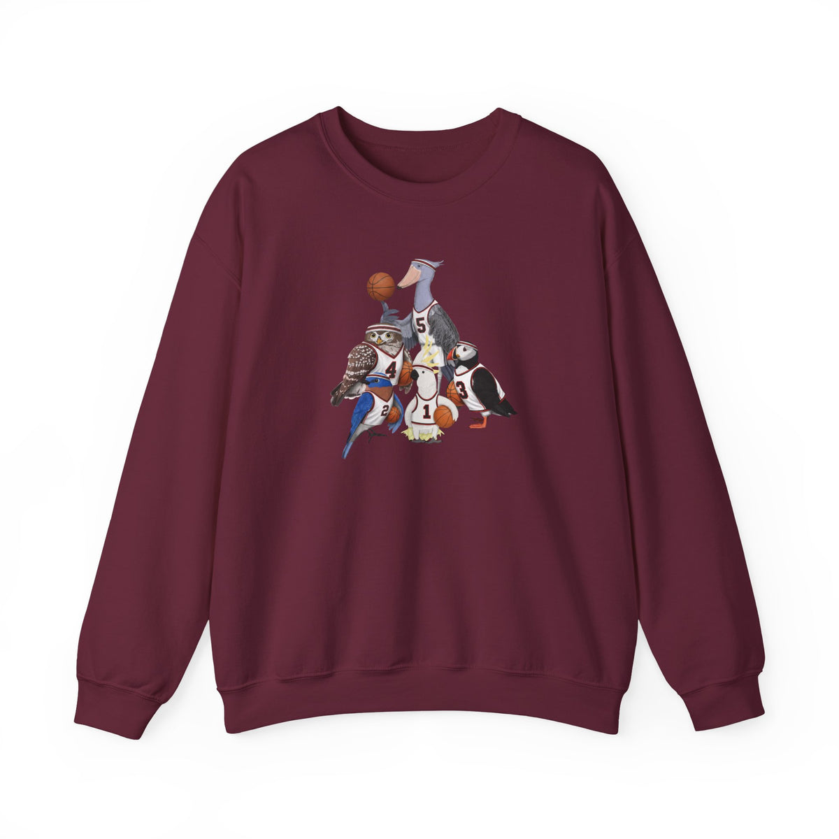 Funny Basketball Bird Sweatshirt | Bird Watcher Crewneck | Unisex Unique Hoops Fan Gift