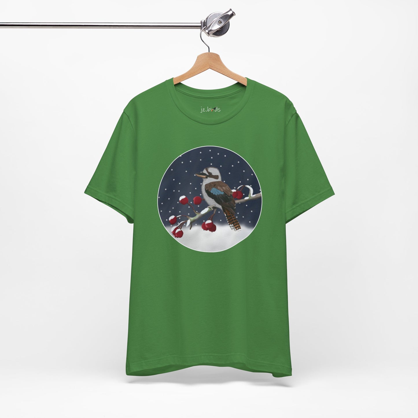 Kookaburra on a Winter Branch Birdwatcher Christmas Bird T-Shirt