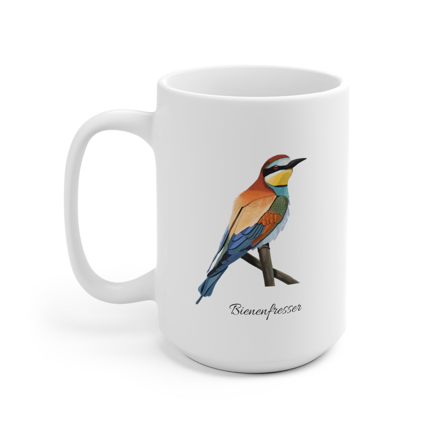 Bienenfresser Vogel Tasse Weiß für Vogelbeobachter