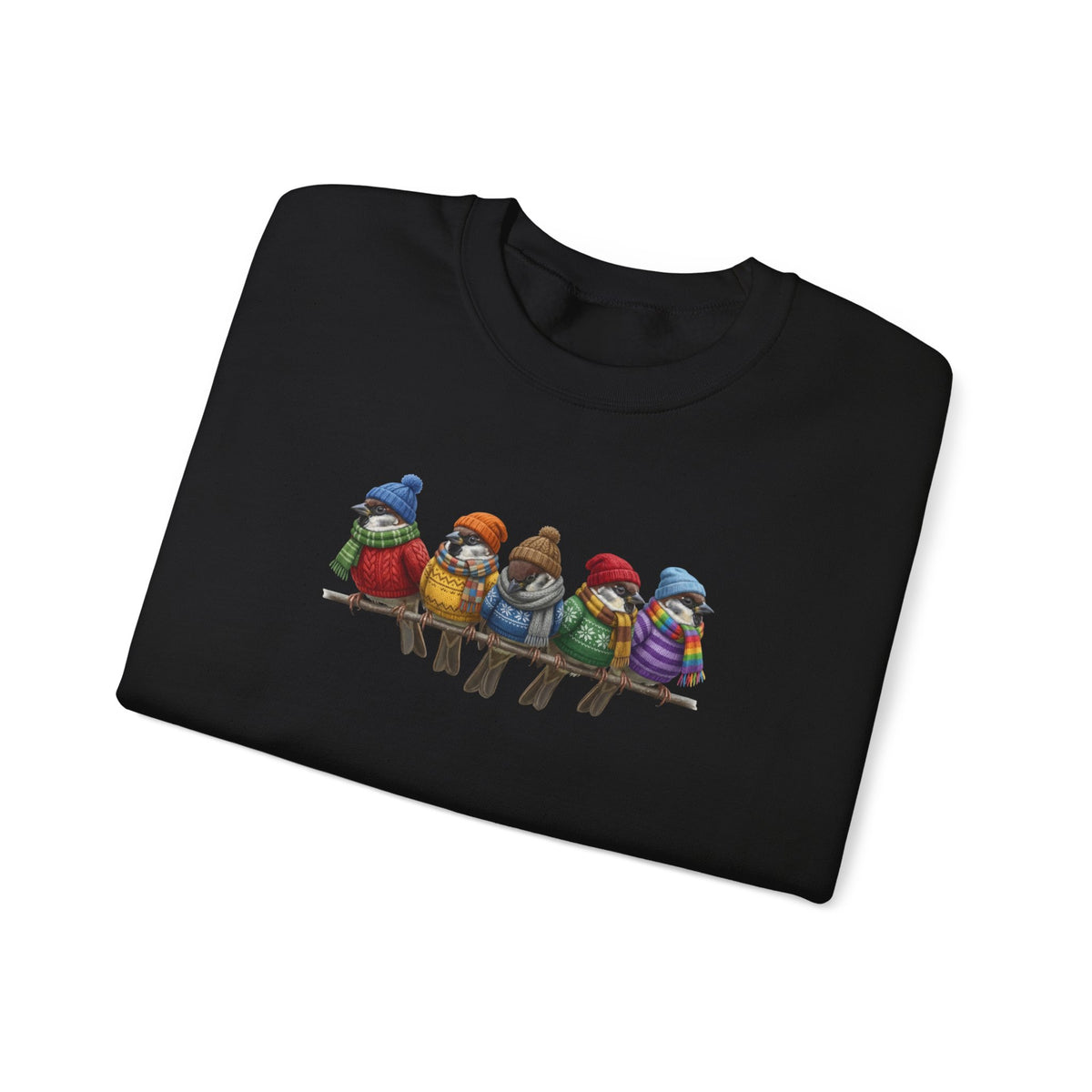 Tree Sparrows Sweatshirt | Bird Watcher Crewneck | Unisex Songbirds Wearing Knit Gift for Bird Lovers