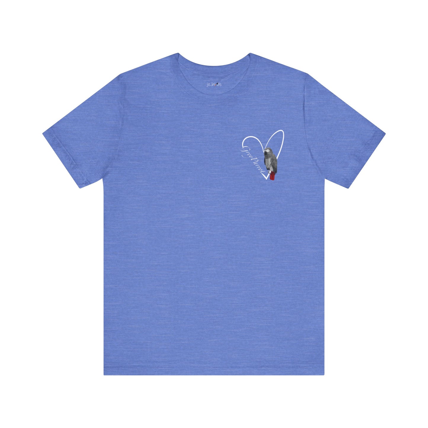 Grey Parrot Heart Birdwatcher Bird T-Shirt