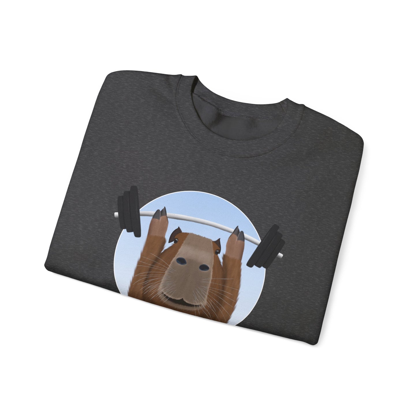 Capybara Weight Lifting Gym Workout Sweatshirt