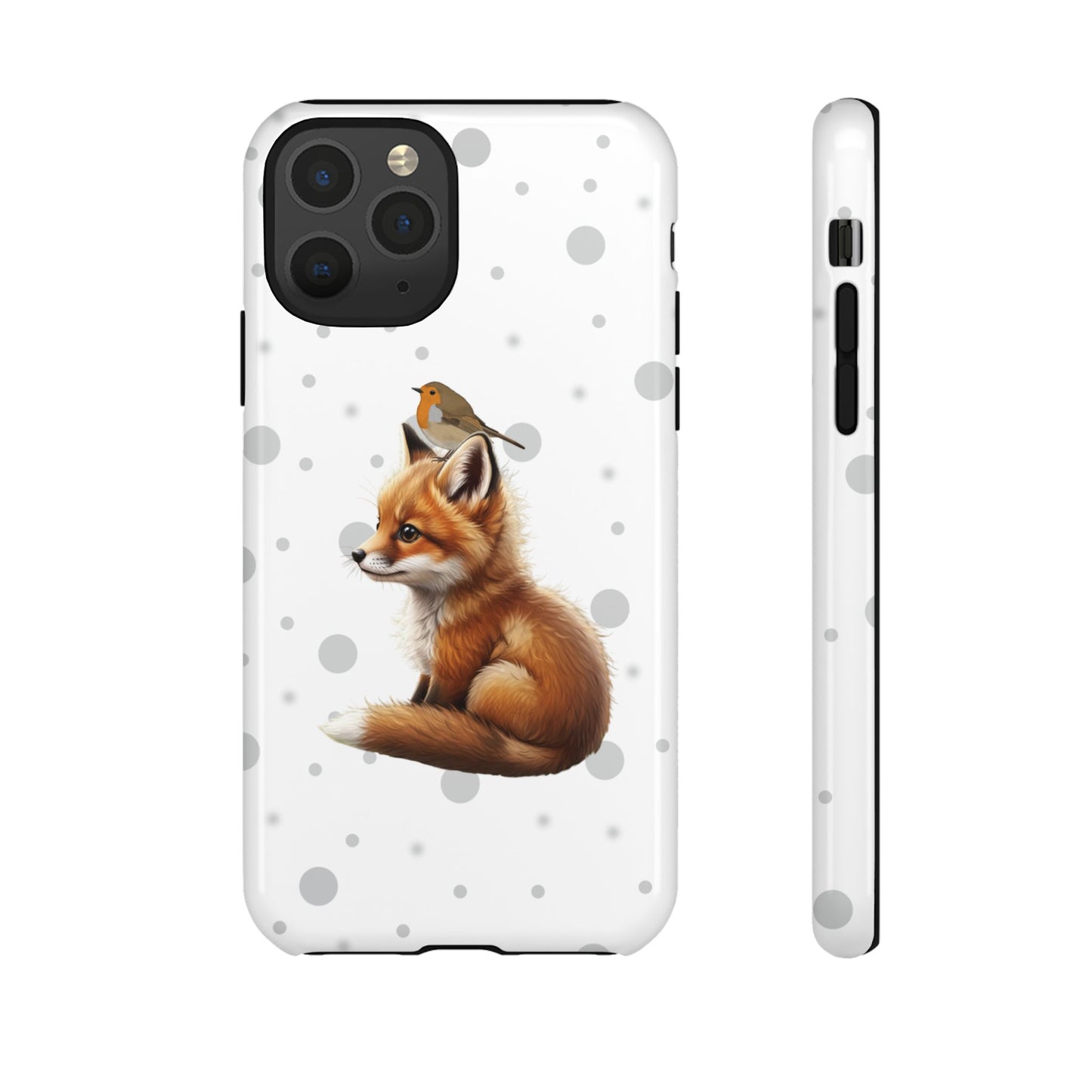 Rotkehlchen mit Fuchs iPhone & Google Pixel Tiermotiv Handyhülle - Tierisch guter Schutz