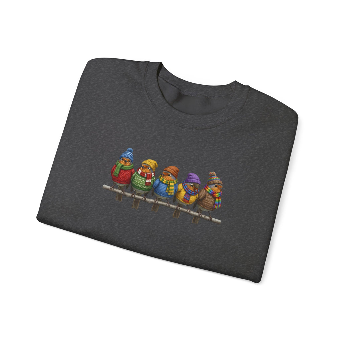 Robin Sweatshirt | Bird Watcher Crewneck | Unisex Songbirds Wearing Knit Gift for Bird Lovers