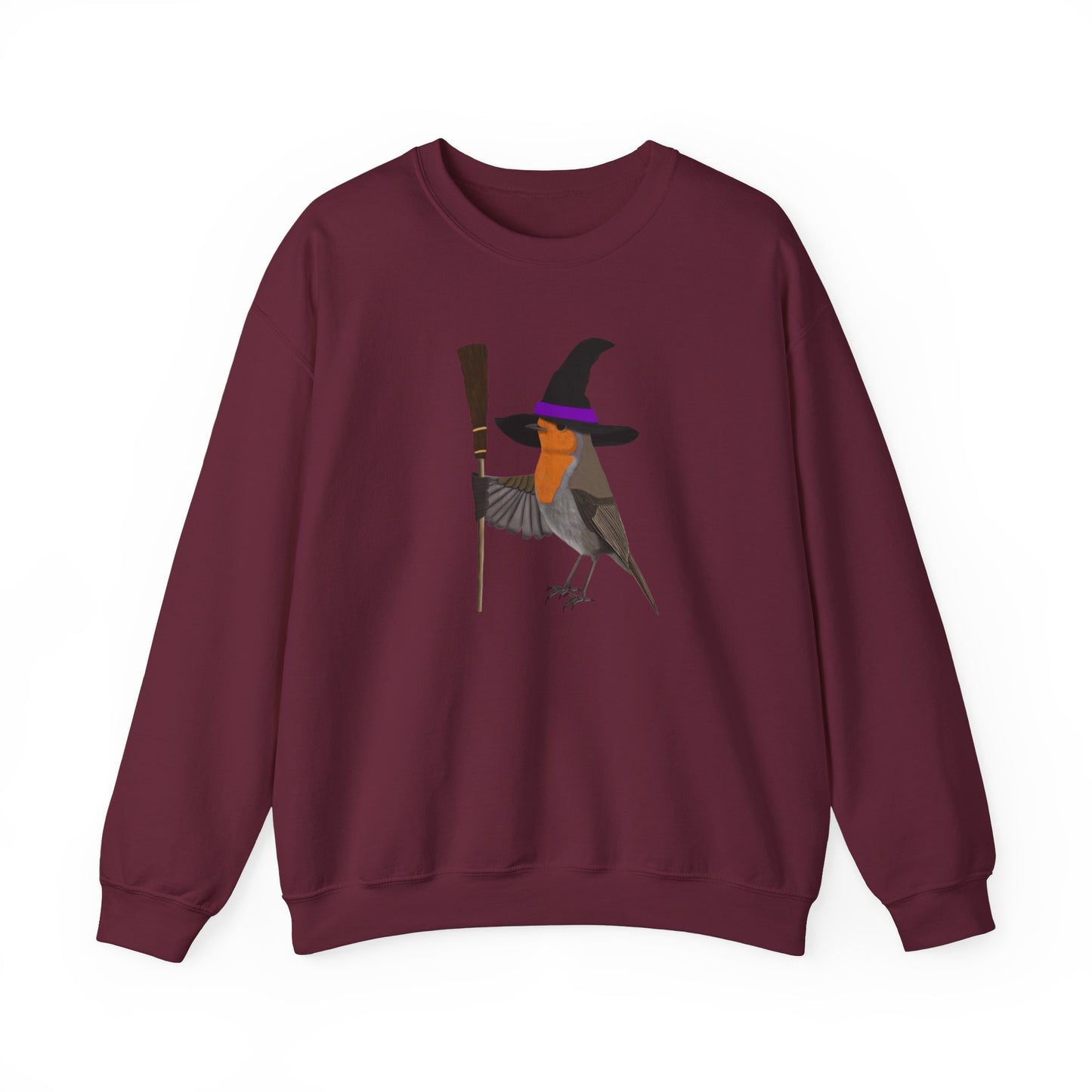 Robin Halloween Witch Birdwatcher Biologist Bird Sweatshirt