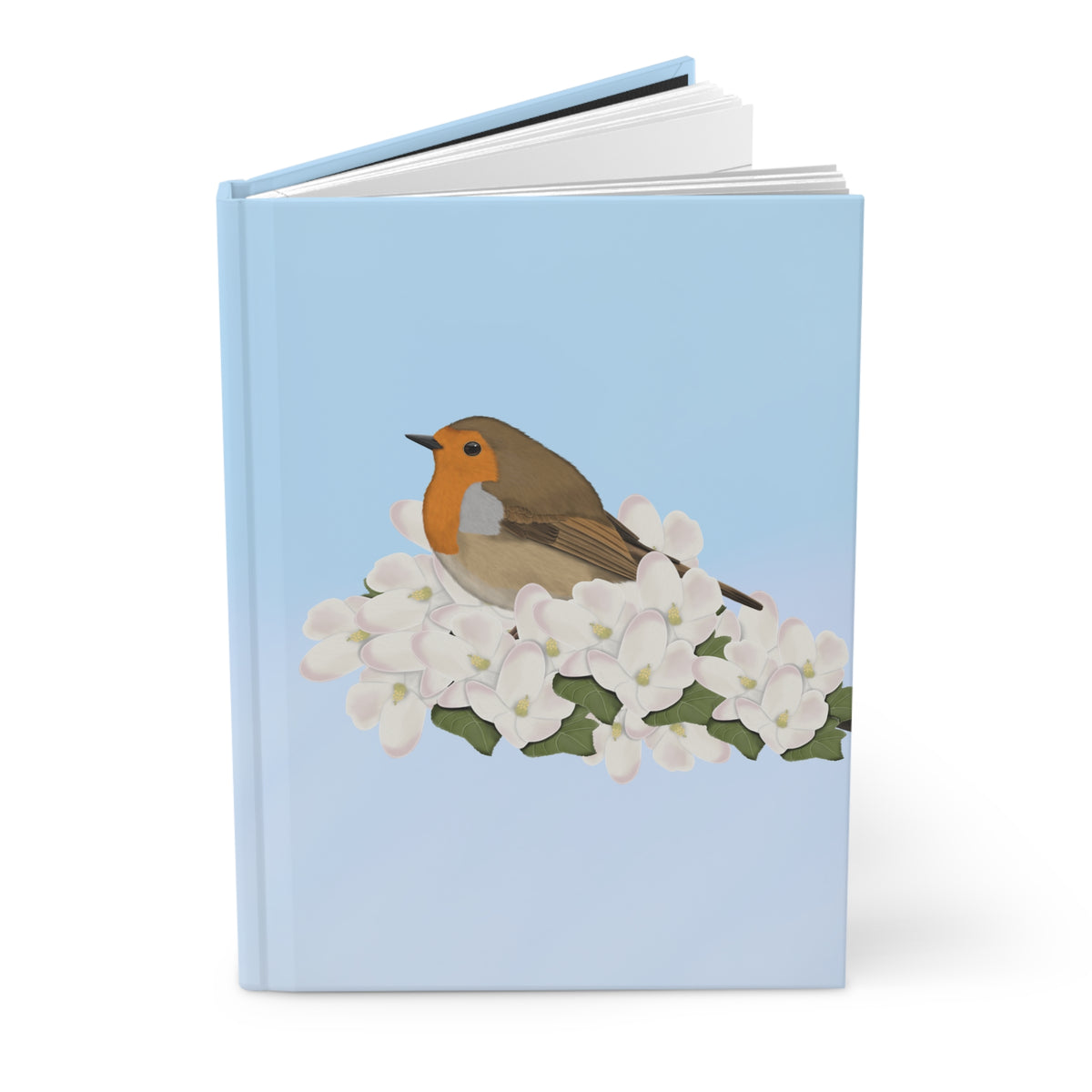 Robin Hardcover Journal – European Bird 150 Pages 5.75"x8" for Enthusiasts & Birdwatchers