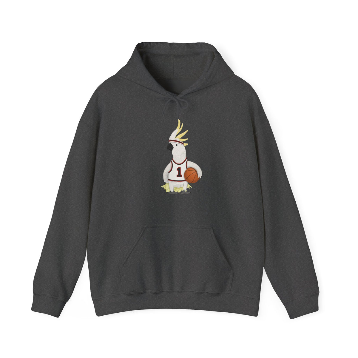 Cockatoo Hoodie on basketball background