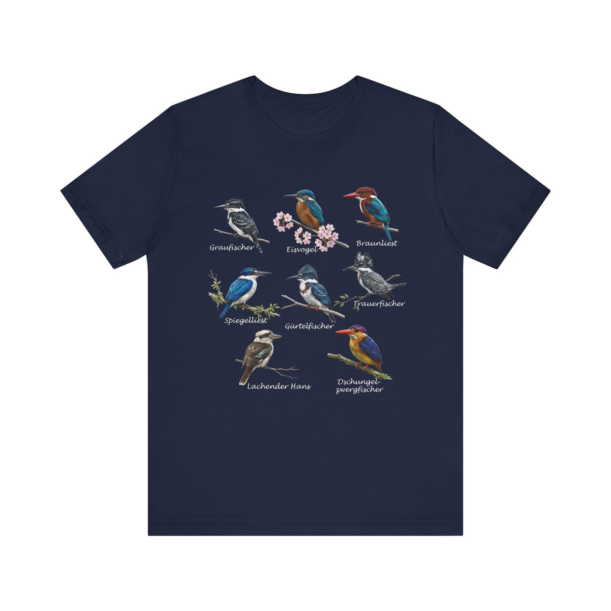 T-Shirt mit Eisvögeln Vogel in Black