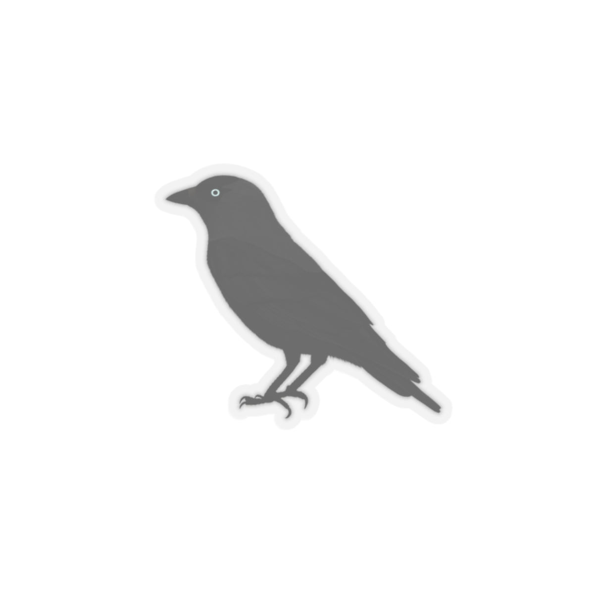 Western Jackdaw Bird Kiss-Cut Sticker - jz.birds