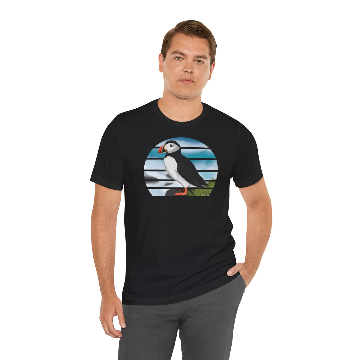 T-shirt Macareux Moine en mer pour les amoureux des oiseaux et les ornithologues amateurs