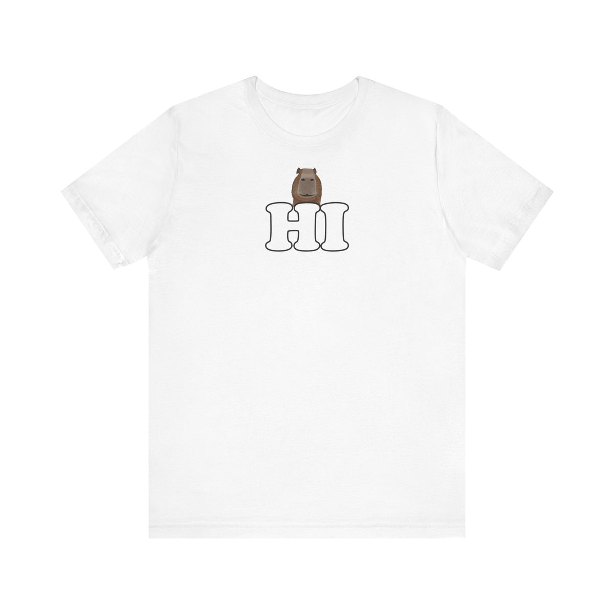 Capybara sagt Hi mit Lächeln Lustiges Capybara T-Shirt