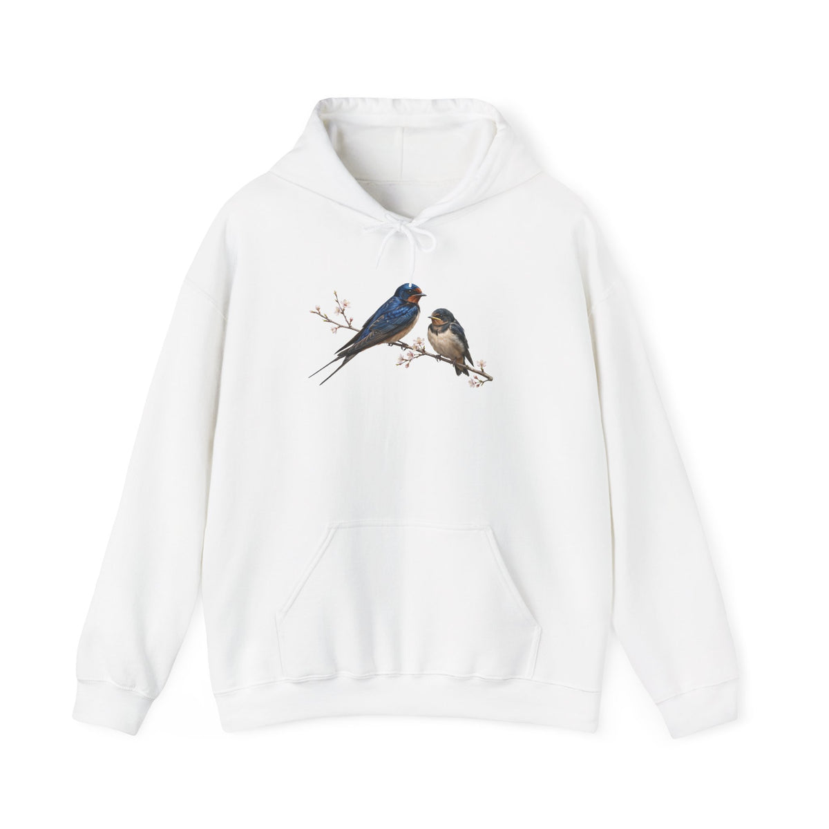 Barn Swallow with Fledgling Hoodie Bird Lover & Bird Watcher | Unisex Sweater | Gift for Bird Lovers