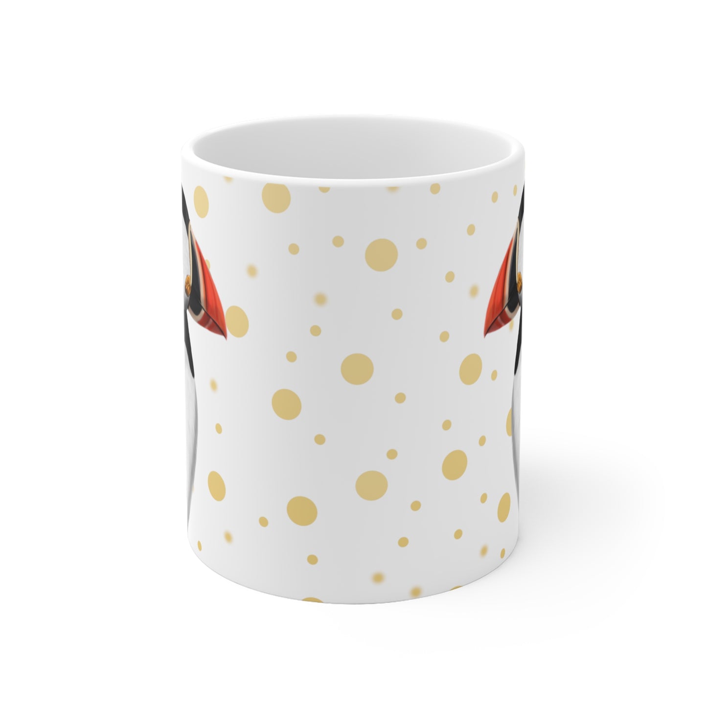 Papageitaucher mit Goldenen Punkten Vogel Tasse