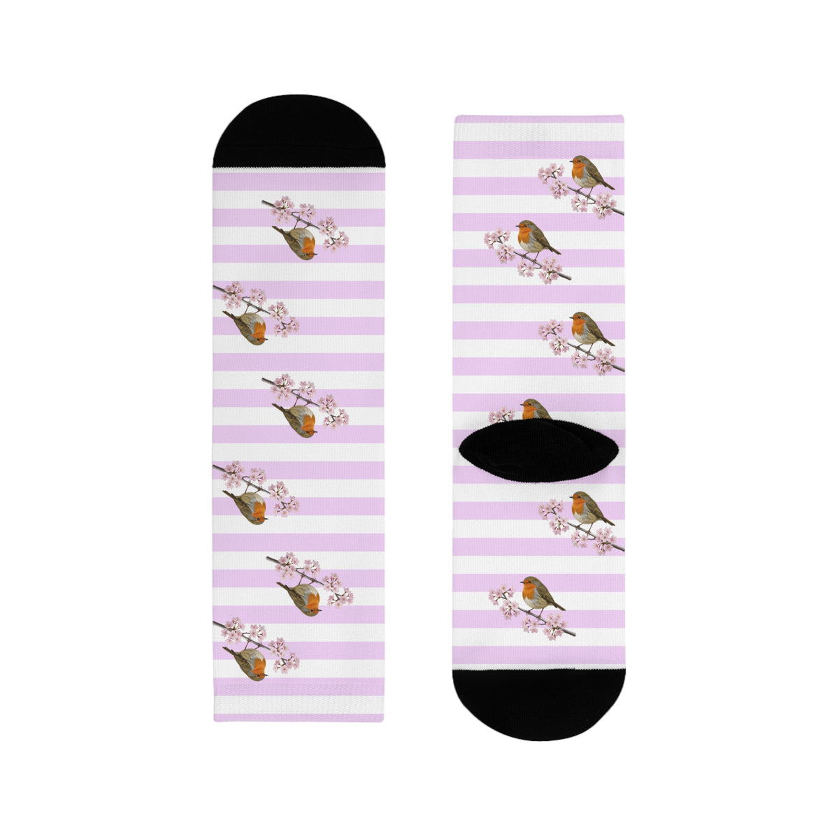 Rotkehlchen Socken mit Accessories Hintergrund