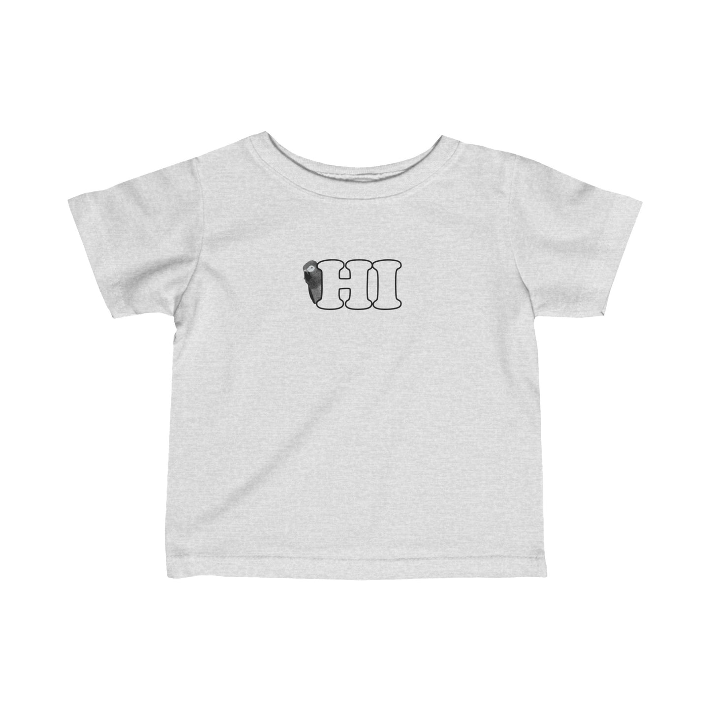 Grey Parrot Bird Hi Baby & Toddler Fine Jersey Tee