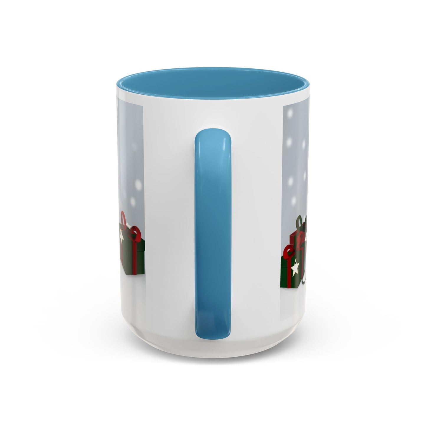 クリスマス帽子とスカーフをつけたハシビロコウの雪鳥コーヒーマグ