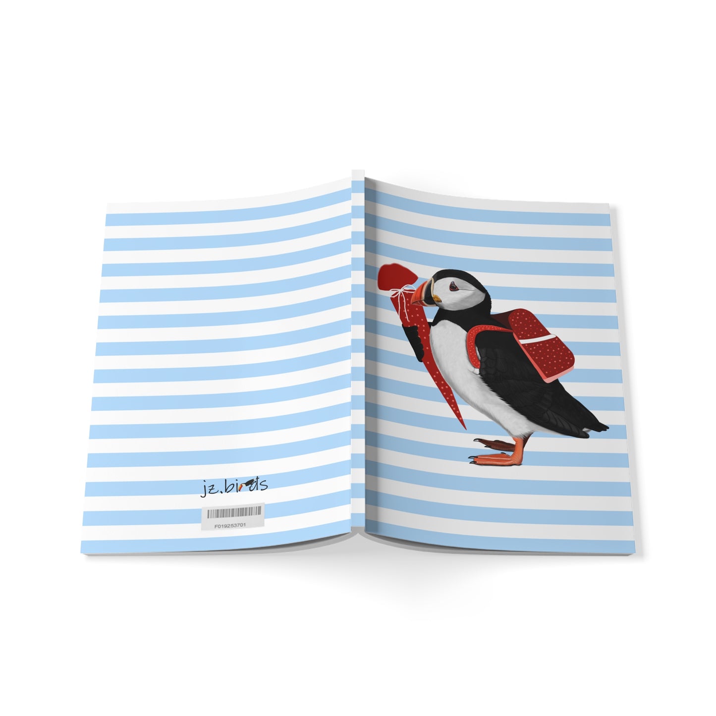 Papageitaucher Notizbuch Geschenk zur Einschulung A5 Softcover 150 Seiten Liniert