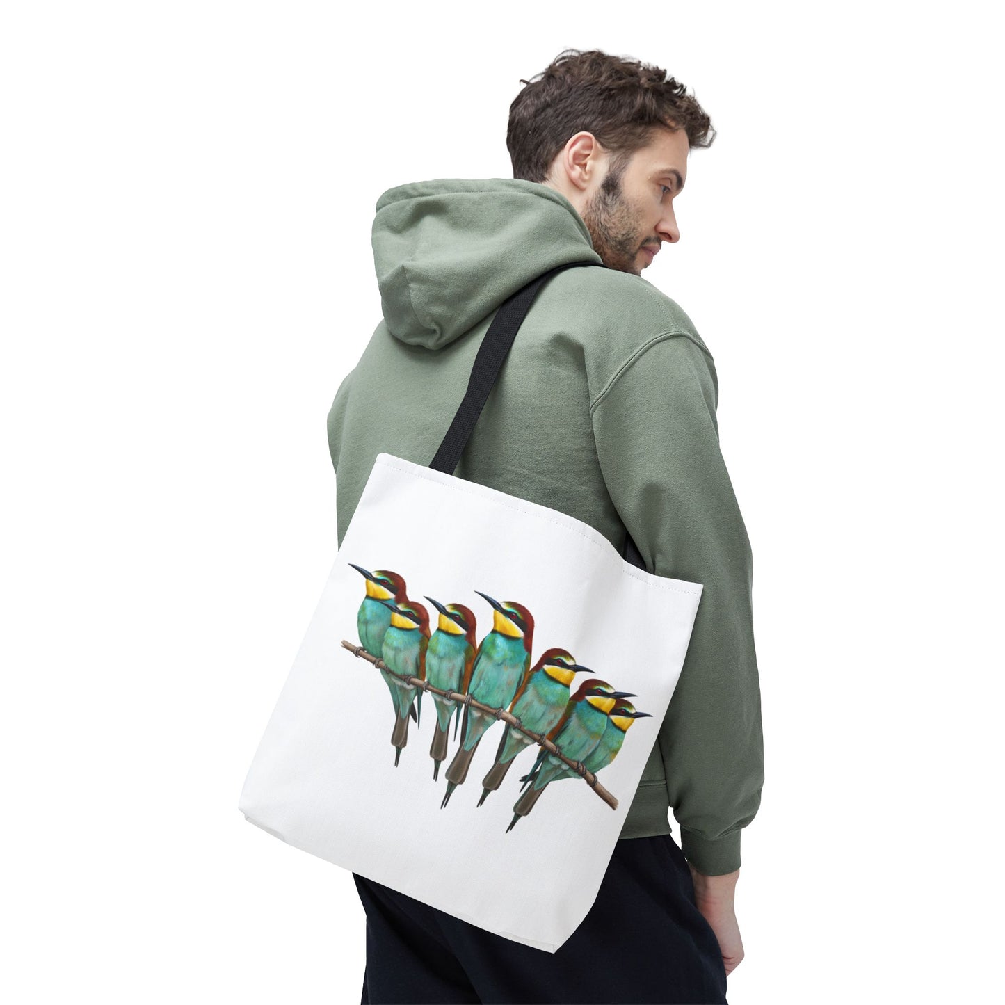 Bienenfresser Tragetasche 40x40cm Vogel Tasche Weiß für Vogelbeobachter