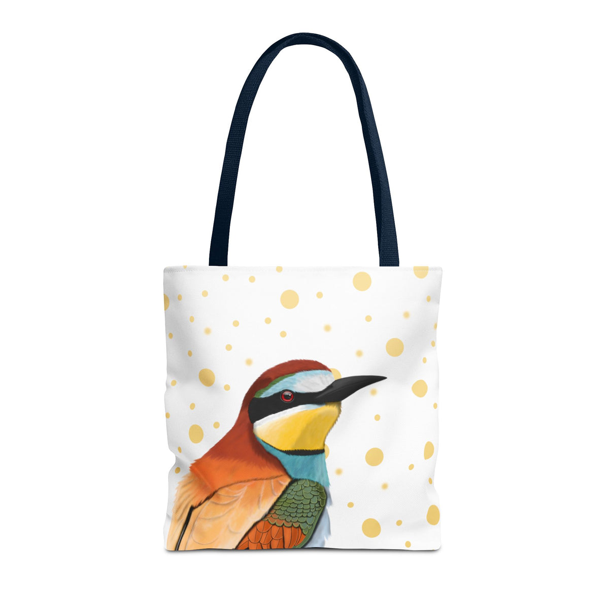 Bee-Eater Golden Dots Bird Tote Bag 16"x16" White – Accessories, Bags