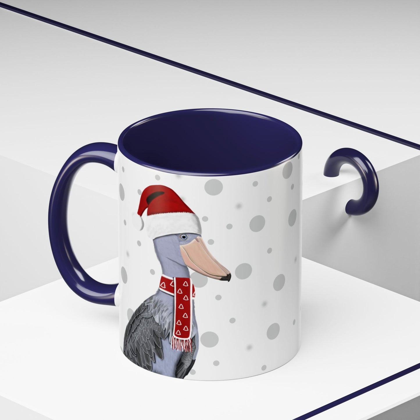 ハシビロコウのクリスマスバードコーヒーマグ